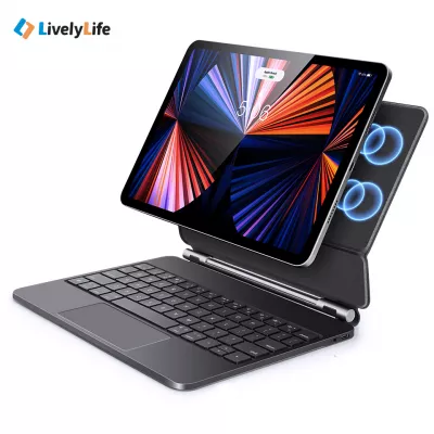 iPad キーボード ケース 磁気吸着 ワイヤレス キーボード スリム 軽量 薄 衝撃保護