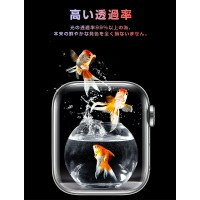 Apple Watch Series 9/8/7/SE/6/5/4/3/2/1 液晶保護フィルム：ガラス飛散防止（LivelyLife）　送料無料