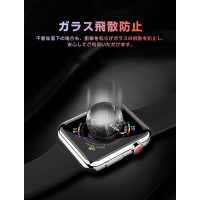 Apple Watch Series 9/8/7/SE/6/5/4/3/2/1 液晶保護フィルム：ガラス飛散防止（LivelyLife）　送料無料