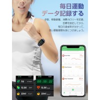 QS16 PRO スマートウォッチ 24時間健康管理 android対応 ウォッチ レディース 3ATM防水 腕時計 メンズ