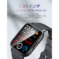 QS16 PRO スマートウォッチ 24時間健康管理 android対応 ウォッチ レディース 3ATM防水 腕時計 メンズ