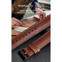 【交換バンド】スマートウォッチ QS16 Pro/QX9専用 交換レザーバンド 革