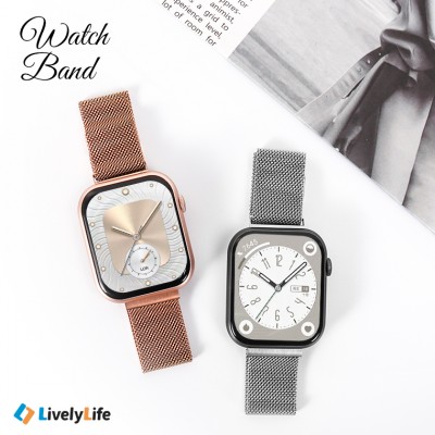 【交換バンド】スマートウォッチ ベルト QX7 PRO/QS16 Pro/QX9専用 ステンレスバンド