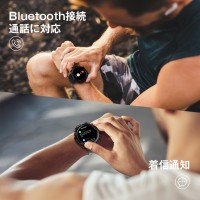 C68  丸型 スマートウォッチ メンズ 腕時計 アウトドア 通話機能付きの軍用規格スマートブレスレット