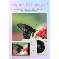 デジタルカメラ コンパクト キッズデジカメ 2.8インチ大画面 16倍ズーム 子供用 