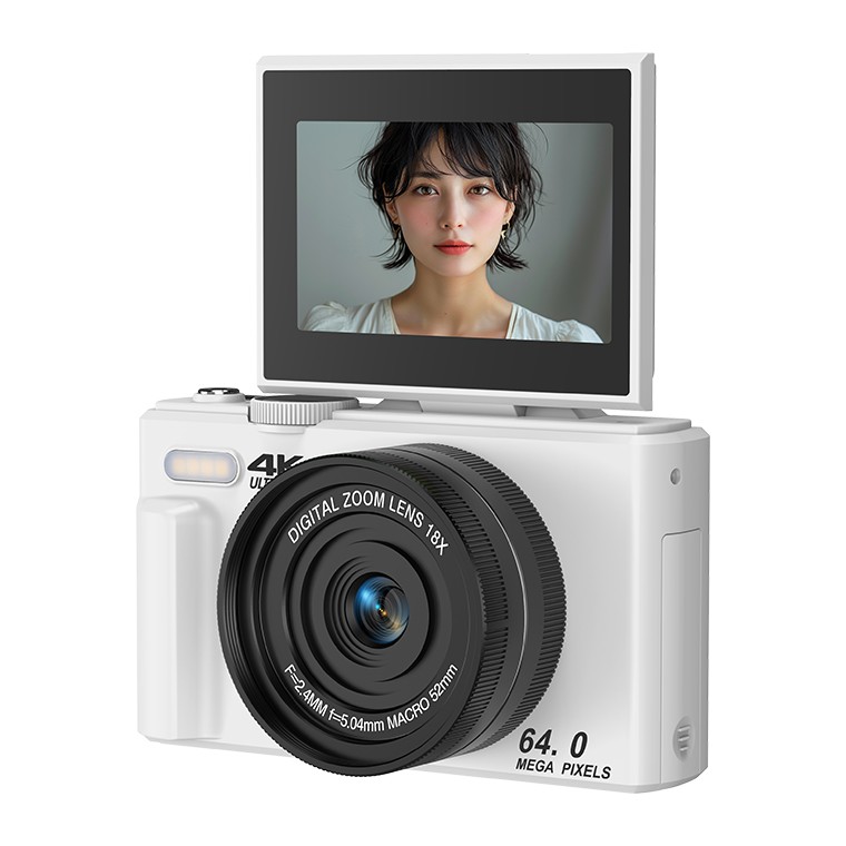 4K デジタルカメラ 180°回転自撮り