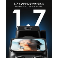 アクションカメラ vlogカメラ ポケットカメラ 旅行 カメラ 7500万画素 左右330°上下180° 4K録画