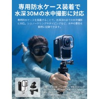アクションカメラ ウェアラブルカメラ 4K 60fps 動画撮影 6軸 EIS手ブレ補正 Vlog 30M防水 水中撮影 130° 超広角レンズ 