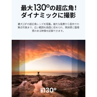アクションカメラ ウェアラブルカメラ 4K 60fps 動画撮影 6軸 EIS手ブレ補正 Vlog 30M防水 水中撮影 130° 超広角レンズ 