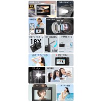 デジタルカメラ 180°回転自撮り 6400万画素 4K録画 トイカメラ vlog/YouTube/Webカメラ