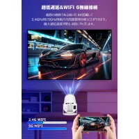 プロジェクター 小型 天井投影 自動台形補正 Android TV14.0 20000LM 4K対応 150インチ 270°回転 Android TV 家庭用
