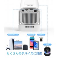 プロジェクター 小型 家庭用 4K対応 天井投影 自動台形補正