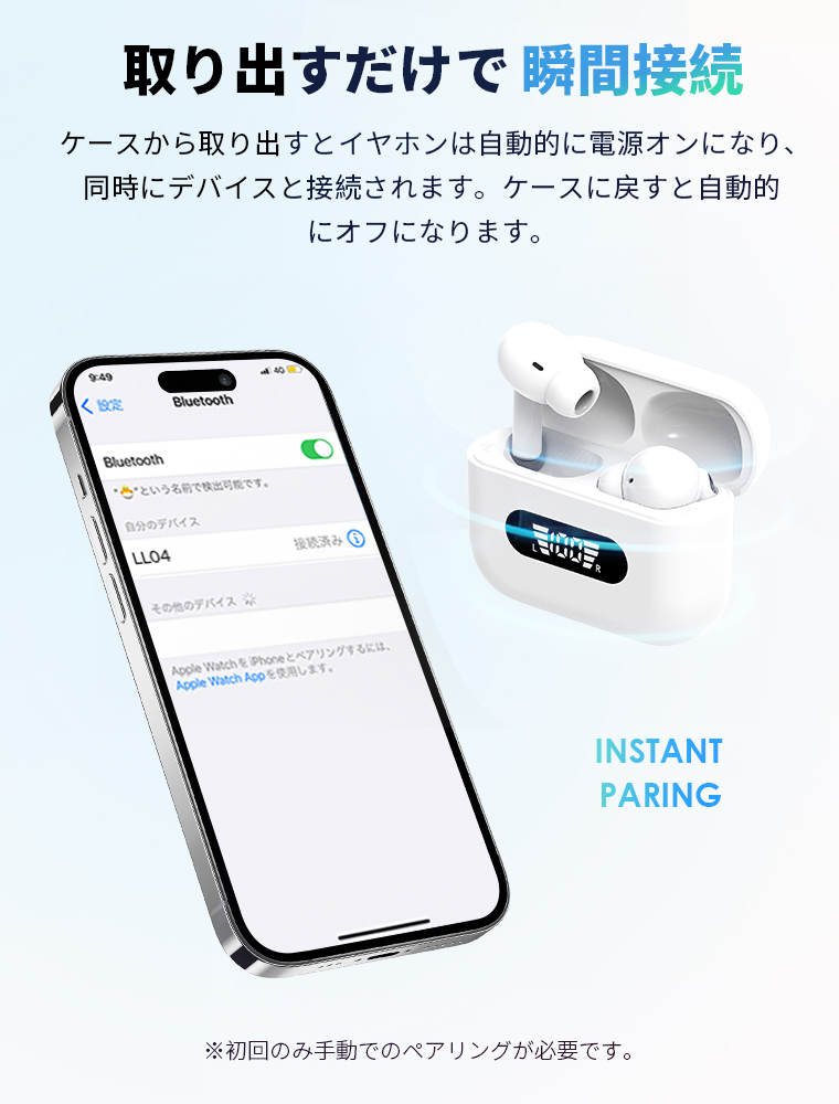 LivelyLife ワイヤレスイヤホン Bluetooth5.4 イヤホン ワイヤレス HiFi高音質 ブルートゥース カナル型 ENCノイズキャンセリング 自動ペア