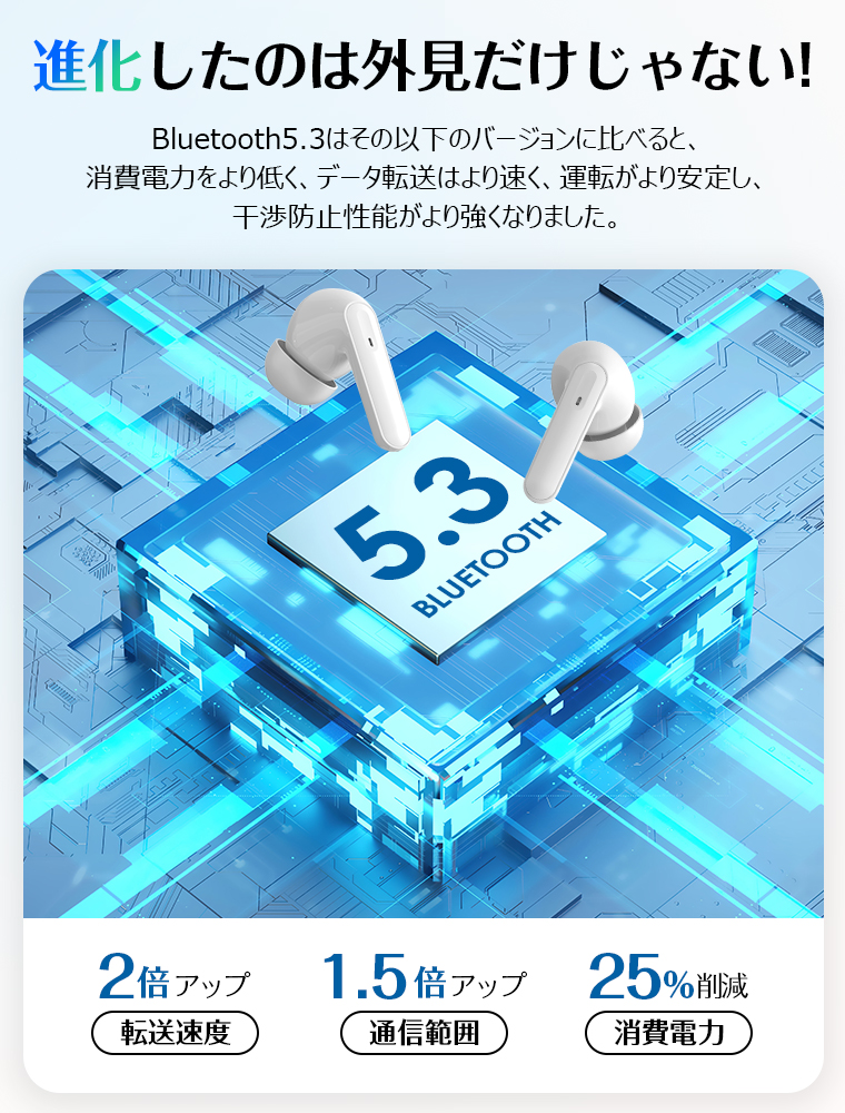 ワイヤレスイヤホン