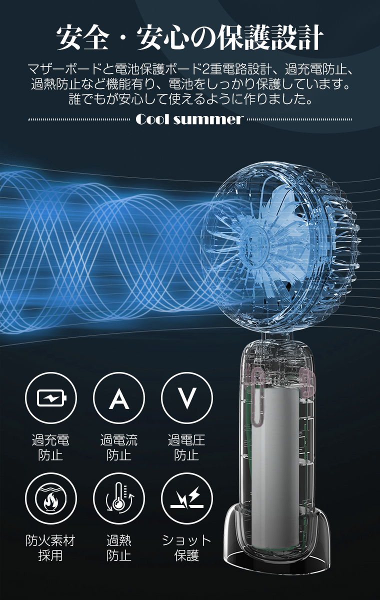 卓上扇風機USB省エネ低騒音3段階調節可能