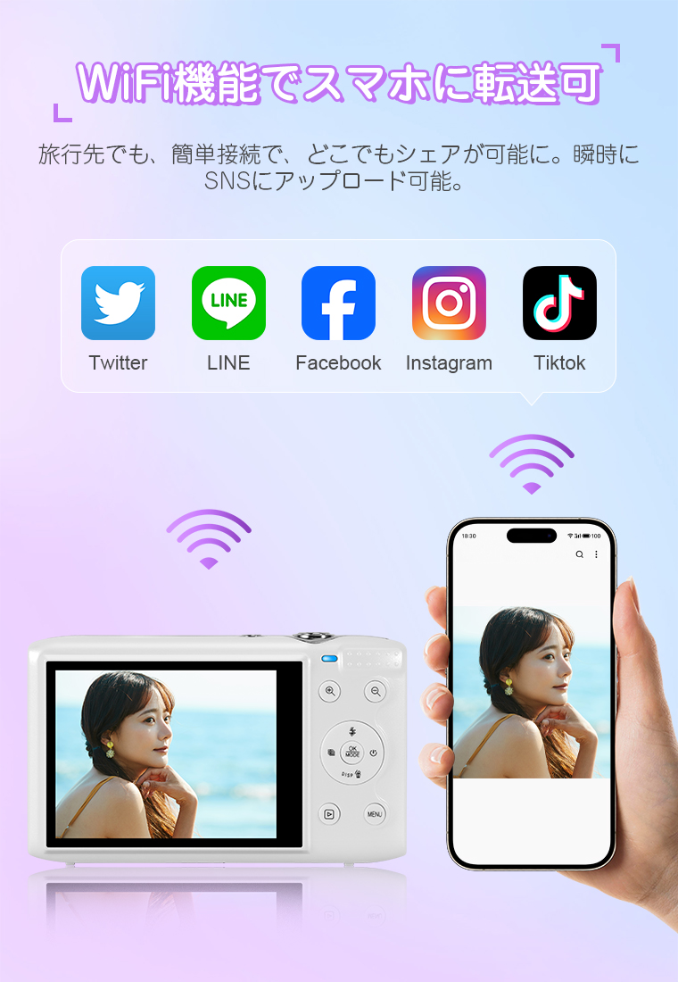 デジタルカメラ コンパクト キッズデジカメ 2.8インチ大画面 16倍ズーム 子供用