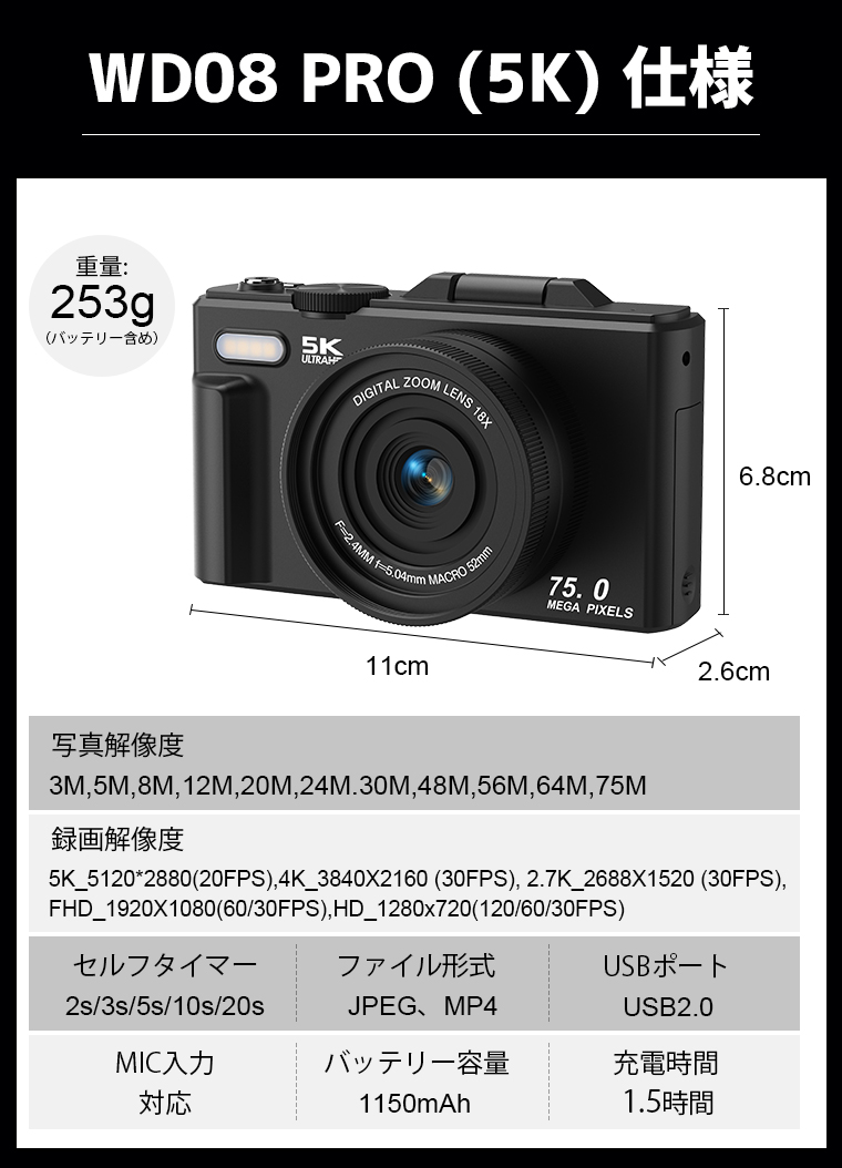 「楽天第4位・Ｐ10倍」子供用カメラ4800万画素2.7K録画トイカメラ2.88インチIPS画面32GBSDカード付キッズカメラ700mAhUSB充電タイマー撮影キッズデジカメ日本語バージョン＆説明書操作簡単子供学生誕生日クリスマスプレゼントギフト一年保証送料無料